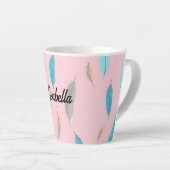 Beliebte Federn Luxus Boho Kollektion Milchtasse (Rechte Ecke)