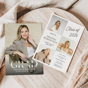 Beliebte Foto-Abschluss-Einladung Einladung
