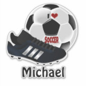 Beliebte Fußball-Designvorlage Aufkleber (Vorderseite)