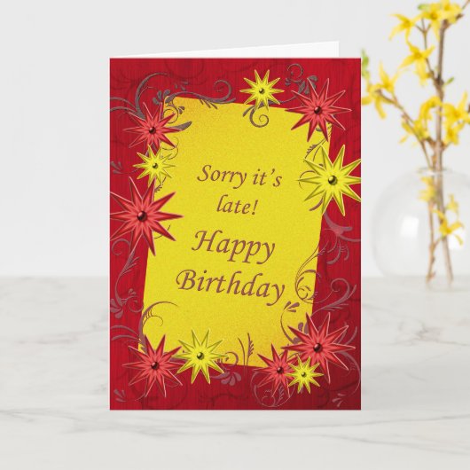 Beliebte Geburtskarte Karte (Gelbe Blume)