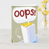 Beliebte Geburtskarte. Katze klopfen etwas über Karte (Gelbe Blume)