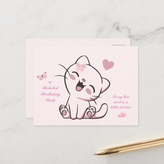 Beliebte Geburtskarte Postkarte (Vorderseite/Rückseite Beispiel)