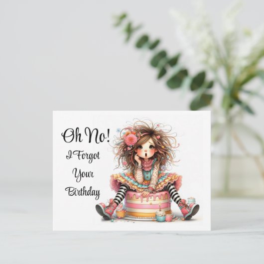 Beliebte Geburtspostkarte Postkarte (Stehend Vorderseite)