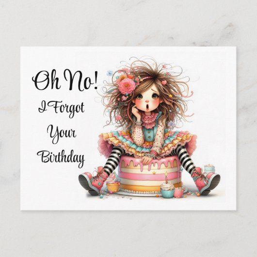 Beliebte Geburtspostkarte Postkarte (Vorderseite)