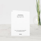 Beliebte Geburtstagskarte Karte (Rückseite)