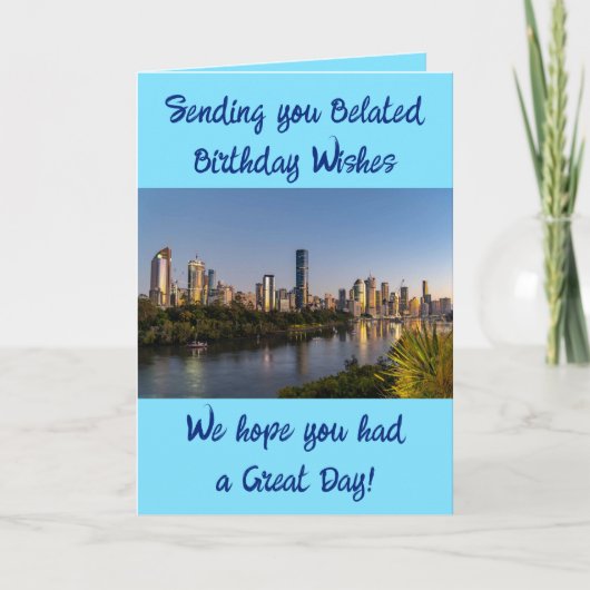 Beliebte Geburtstagswünsche hinzufügen Foto blau Karte (Vorderseite)