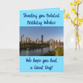 Beliebte Geburtstagswünsche hinzufügen Foto blau Karte (Gelbe Blume)