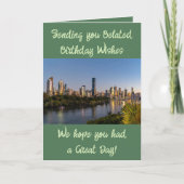 Beliebte Geburtstagswünsche hinzufügen Foto grün Karte (Vorderseite)