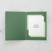 Beliebte Geburtstagswünsche hinzufügen Foto grün Karte (Innenseite)