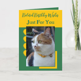 Beliebte Geburtstagswünsche nur für Sie grün gelb Karte