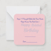 Beliebte Geburtswunschkarte Mitteilungskarte (Rückseite)