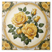 Beliebte Gelbe Rose Schöne Sammlung Fliese (Vorderseite)