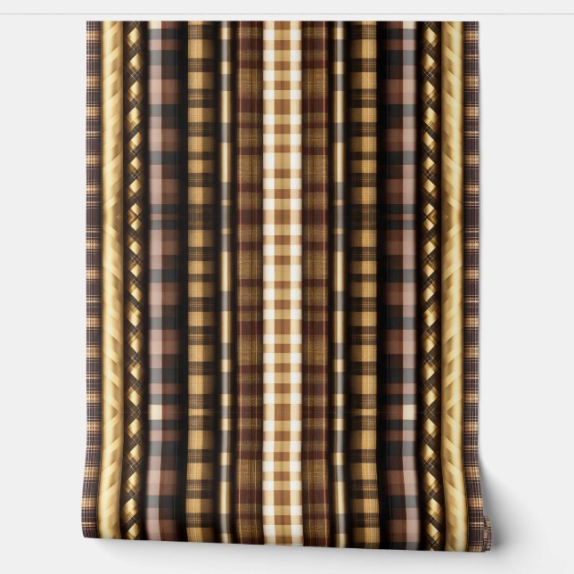 Beliebte Gold Wood Art Lamperia Collection Tapete (Abrollen)