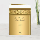 Beliebte Goldene Bar Mitzvah Zeremonie Dankeskarte (Rückseite)