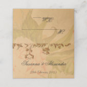 Beliebte Goldpione und Goldfesseln Boho Wedding Platzkarte (Außenseite Aufgefaltet)