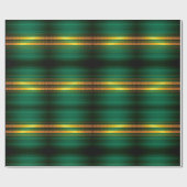 Beliebte Green Gold Luxury Linen Texture Collectio Geschenkpapier (Flach)