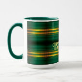Beliebte Green Gold Luxury Linen Texture Collectio Tasse (Links)