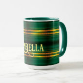 Beliebte Green Gold Luxury Linen Texture Collectio Tasse (VorderseiteRechts)