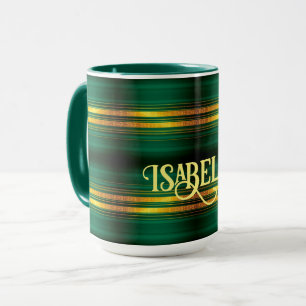 Beliebte Green Gold Luxury Linen Texture Collectio Tasse