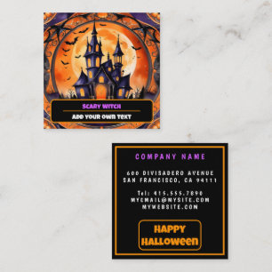 Beliebte Halloween-Kürbis-Herbst-Kollektion Quadratische Visitenkarte