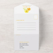 Beliebte Hochzeitsfeier Gelb-Marigold All In One Einladung (Außenbereich)