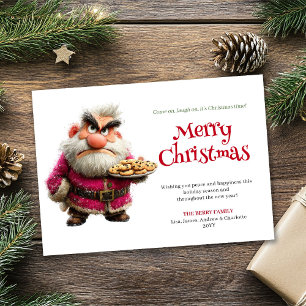 Beliebte humorvolle Weihnachtsmann-Download-Weihna Feiertagskarte