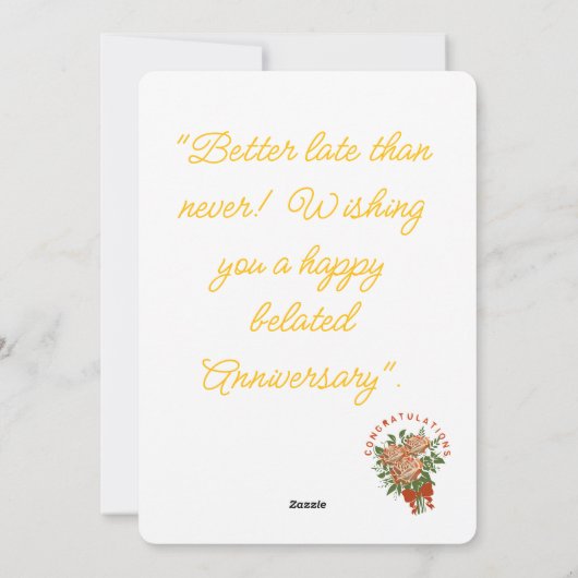 Beliebte Jubiläumswünsche Feiertagskarte (Rückseite)