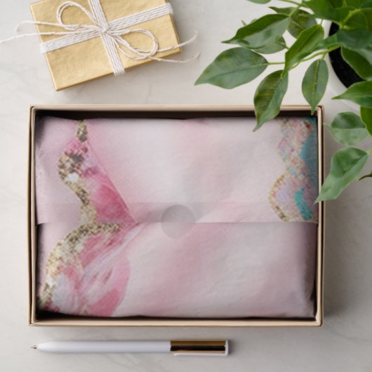 Beliebte Kollektion aus hellblaurosa Marmor Seidenpapier (Geschenk)