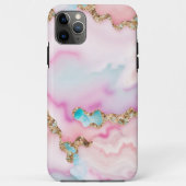 Beliebte Kollektion hellblaue rosa Agate Case-Mate iPhone Hülle (Rückseite)