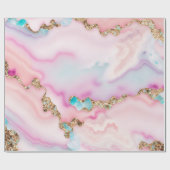 Beliebte Kollektion hellblaue rosa Agate Geschenkpapier (Flach)