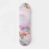 Beliebte Kollektion hellblaue rosa Agate Skateboard (Vorne)