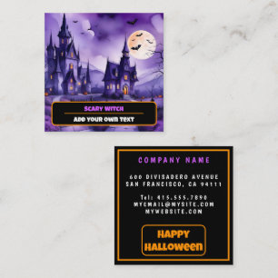 Beliebte Kürbis Halloween Herbst Kollektion Quadratische Visitenkarte