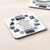 Beliebte Lichthäuser in Maine. Getränkeuntersetzer (Linke Seite)