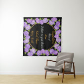 Beliebte Lila Blütenband zur individuellen Anpassu Wandteppich (Beispiel (Horizontal))