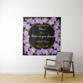 Beliebte Lila Blütenband zur individuellen Anpassu Wandteppich (Beispiel)