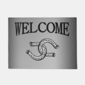 Beliebte Lucky Horseshos auf Silver Fußmatte (Vorderseite)