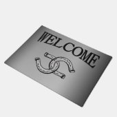 Beliebte Lucky Horseshos auf Silver Fußmatte (Schrägansicht)