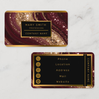 Beliebte Luxus-Gold-Bordeaux-Kollektion Visitenkarte