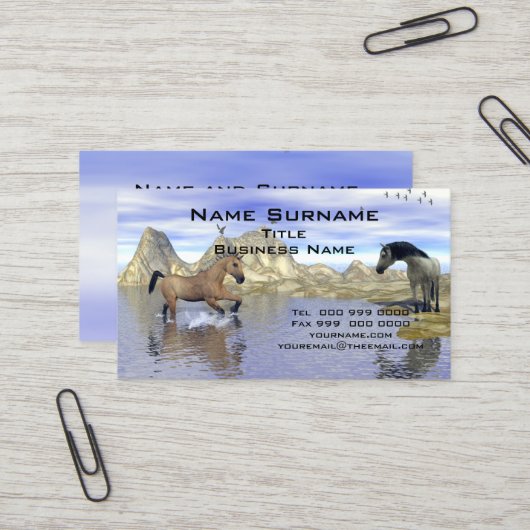 Beliebte Pferde Visitenkarte (Vorderseite/Rückseite Beispiel)