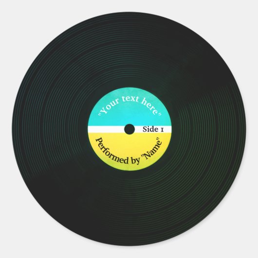 Beliebte Plattencover-Platte Runder Aufkleber (Vorderseite)