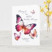 Beliebte religiöse Butterfliegen zum Geburtstag Karte (Gelbe Blume)