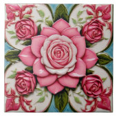 Beliebte Rosa Rosen Schöne Sammlung Fliese (Vorderseite)