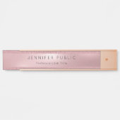 Beliebte Rose Gold Glitzer Beruflich Modernes Glam Türschild (Vorderseite )