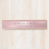 Beliebte Rose Gold Glitzer Beruflich Modernes Glam Türschild (Vorderseite )