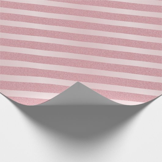 Beliebte Rose Gold Glitzer Look Template Elegant Geschenkpapier (Ecke)