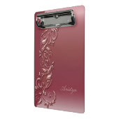 Beliebte Rose Gold Verziertes Design Mini Klemmbrett (Gewinkelt2)