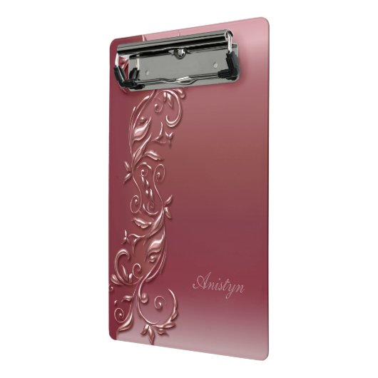 Beliebte Rose Gold Verziertes Design Mini Klemmbrett (Gewinkelt2)