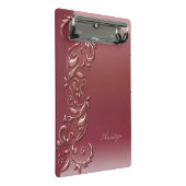 Beliebte Rose Gold Verziertes Design Mini Klemmbrett (Schrägansicht)