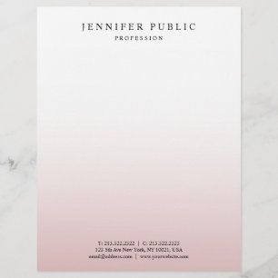 Beliebte Rose Gold White Modern Template Elegant Briefbogen