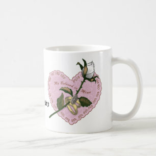 Beliebte Rose Herz Tasse